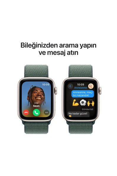 Apple Watch SE GPS 40mm Yıldız Işığı Alüminyum Kasa + Göl Yeşili Spor Loop (2 Yıl Apple Türkiye Garantili) - 4