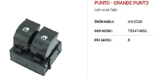 CAM ANAHTARI SOL İKİLİ PUNTO-GRANDE - MCAR-AN252B ürün görseli