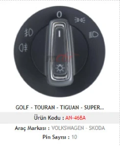 FAR ANAHTARI-GOLF 7 - POLO - IBIZA - LEON KROM ÇİFT SİS - MCAR-AN468A ürün görseli 1