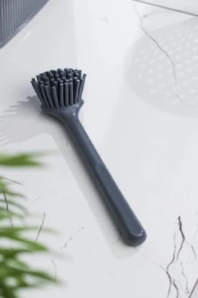 Silikon Başlıklı Fırça, Bulaşık Yıkama Lavabo Temizleme Mutfak Banyo Tezgah Temizlik Fırçası - Resim 5