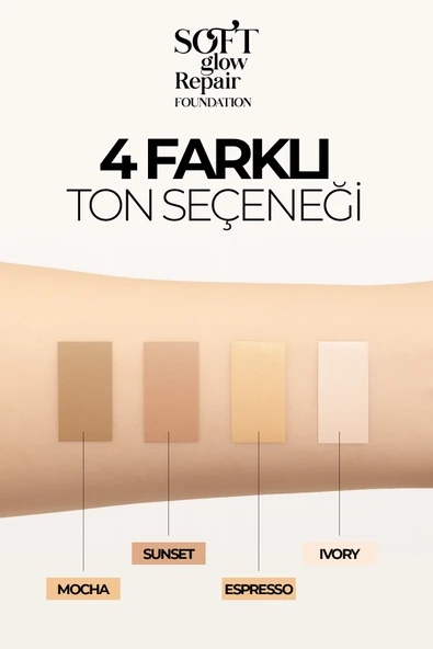 Mocha Soft Glow Repair Foundation Yumuşak Işıltılı Onarıcı Fondöten 30 ML - 4