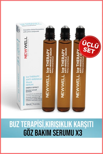 3 Adet Buz Terapisi,Kırışıklık Karşıtı Göz Bakım Serumu 10ML