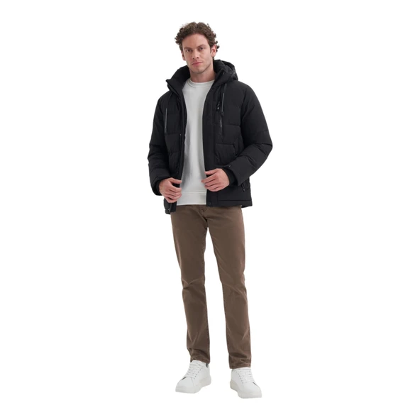 Erkek Micro Kumaş Dolgulu Dynamic Regular Fit Mont - Resim 2