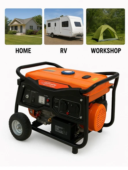 RAPCO WX-6500E BENZİNLİ MARŞLI 4 KW JENERATÖR BAKIR SARGILI