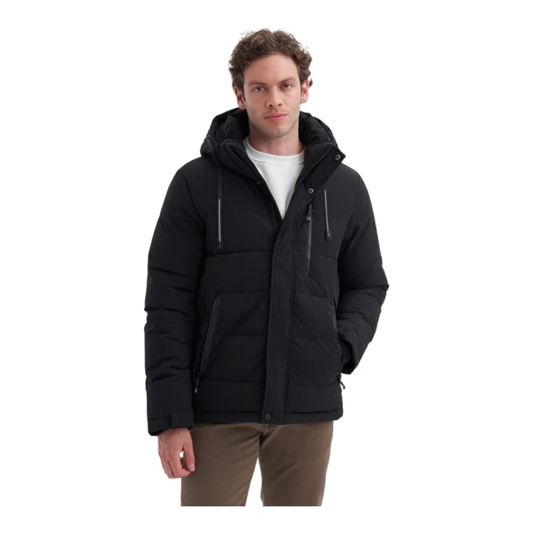 Erkek Micro Kumaş Dolgulu Dynamic Regular Fit Mont - Resim 4