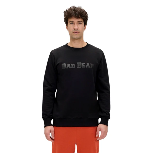 Snow Siyah Crewneck Erkek Baskılı Sweatshirt ürün görseli 1