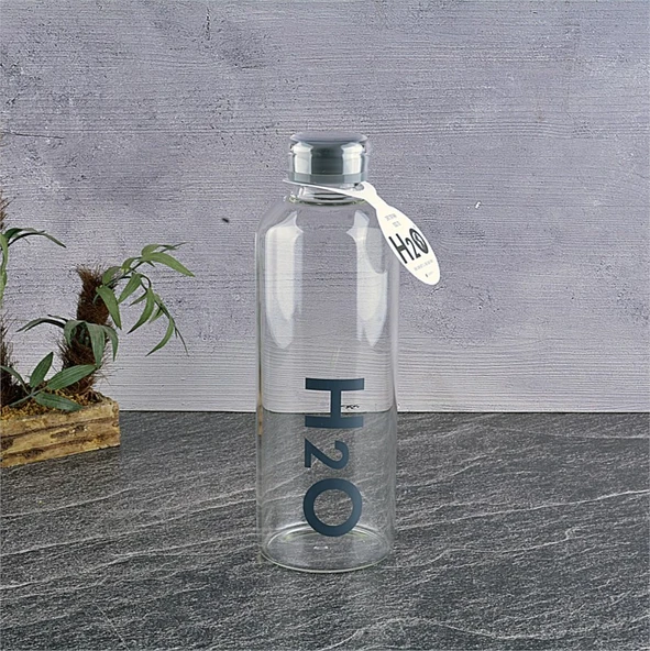 Tohana H2o 1LT Borosilikat Cam Matara ve Su Şişesi Gri