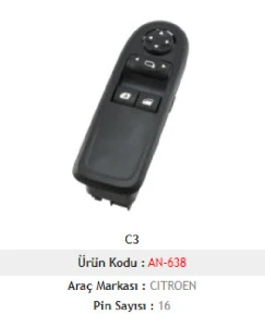CAN ANAHTARI>C3 09-16 SOL İKİLİ - MCAR-AN638 ürün görseli