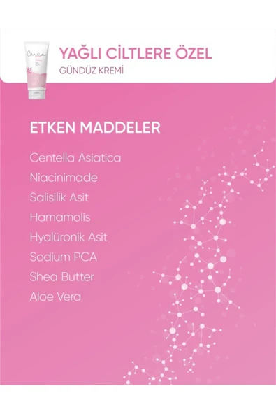 C'ENTA BEAUTY Yağlı Ciltler Için Gündüz Kremi 50ml - Resim 3