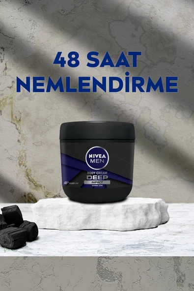 NIVEA MEN Erkek El ve Vücut Kremi Deep Impact 400 ml,48 Saat Nemlendirici,Odunsu Koku,Tüm Cilt Tipleri - 4