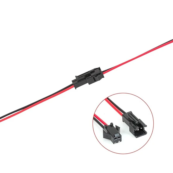 JST SM 2 Pin Kablolu Konnektör Seti  - 22AWG 20cm - Resim 6