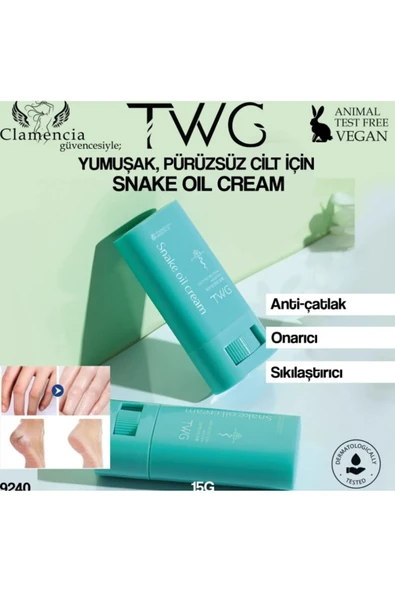 TWG Clamencia Snake Oil Krem Anti-Çatlak ve Sıkılaştırıcı Roll-On 15gr