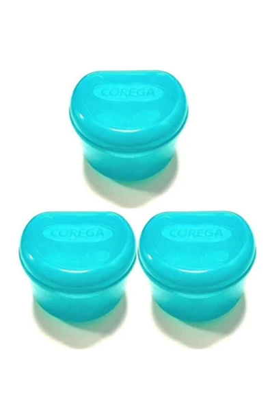 COREGA Protez Diş Saklama Kabı / Saklama Kutusu X 3 Adet