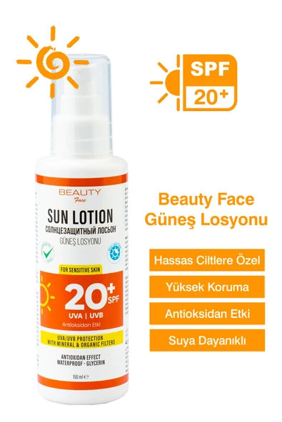 BEAUTY FACE 20 Spf Antioksidan Etkili Güneş Losyonu – 150 ml