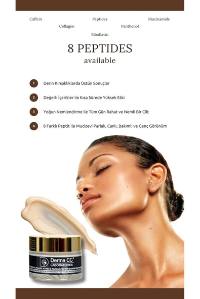 DERMA CC LABORATORIES 8 Peptide Wrinkle Cream - 8 Peptit Içeren Derin Kırışıklık Karşıtı Bakım 50 ml - 2