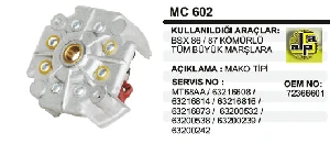MARŞ KAPAĞI ARKA-M.TİPİ BSX86/87 KÖMÜRLÜ  **MC602 - REMARK-MAK602 ürün görseli