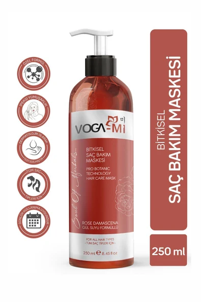 VOGAMI Bitkisel Güçlendirici, Besleyici Ve Onarıcı Saç Bakım Maskesi 250 ml