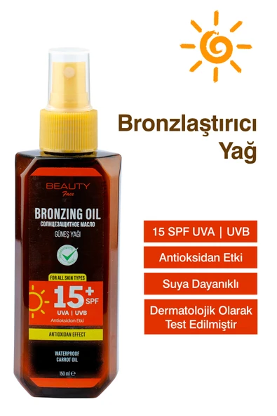 BEAUTY FACE 15 Spf Bronzlaştırıcı Güneş Yağı - 150 ml