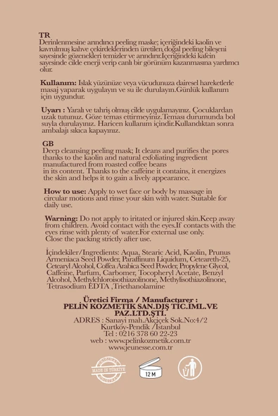 JEUNESSE Coffee Scrub Kahveli Peeling Maske 150 ml - 4