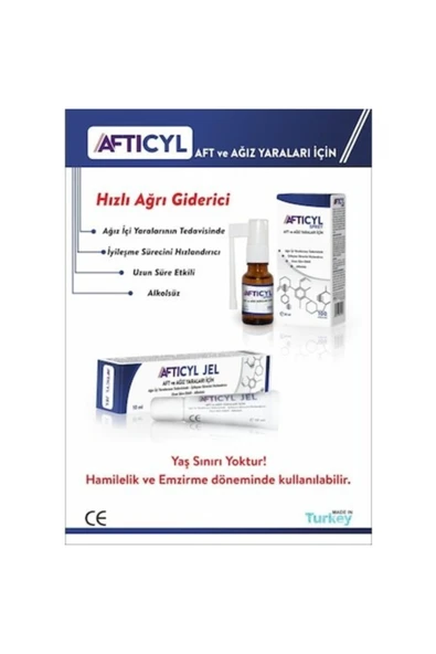 ARYA Afticyl Sprey Ağız Yaraları Için 20 Ml