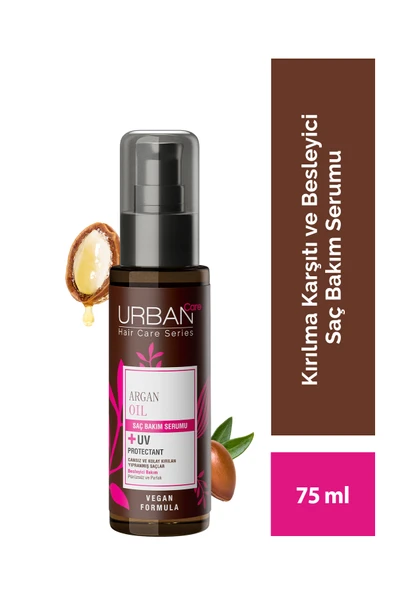 URBAN CARE Argan Yağı Kolay Kırılan Yıpranmış Saçlara Özel Saç Bakım Serumu-vegan-75 ml