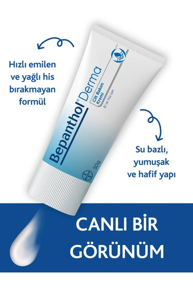 BEPANTHOL Cilt Bakım Kremi 50gr l Tüm Cilt Tiplerine Uygun, El ve Günlük Yüz Bakım, Günlük Vücut Bakım - 2