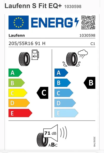 LAUFENN 205/55R16 91H S Fıt Eq+ LK01 Oto Yaz Lastiği (Üretim Yılı: 2024) - 2