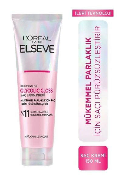 ELSEVE Glycolic Gloss Mükemmel Parlaklık için Pürüzsüzleştirici Saç Kremi 150ml ürün görseli 1