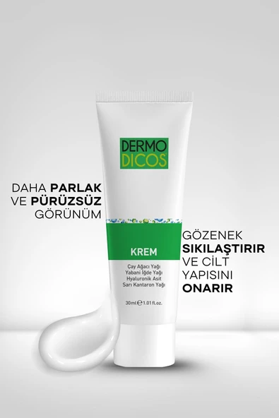 TTO Dermodıcos Krem 30 ml Hyaluronik (ÇAY AĞACI YAĞ / TEA TREE OİL) - Resim 4
