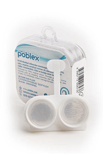 POBLEX Silikon Kulak Tıkacı - Kulak Koruyucu Tıpası Saf Silikon 2'li - 3
