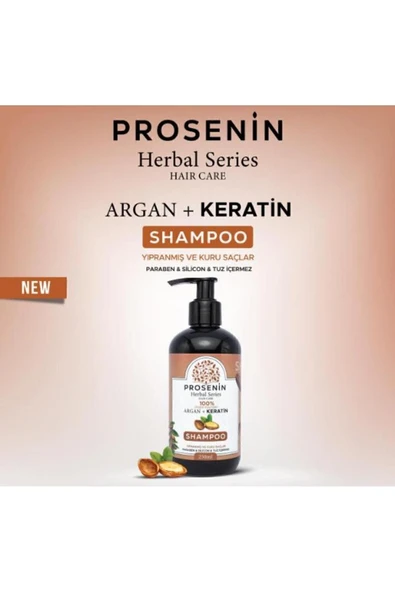 PROSENİN Herbal Series Argan & Keratin Dökülme Karşıtı Şampuanı 250 ml