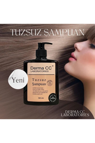 DERMA CC LABORATORIES No Salt Shampoo %0 Tuz - Tuzsuz Şampuan 500 ml - 2