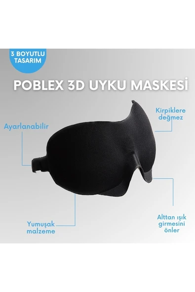 POBLEX 3d Uyku Maskesi