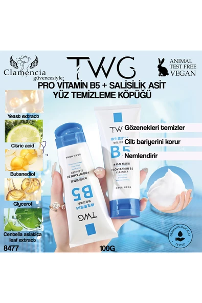 TWG Provitamin B5+ Salisilik Asit Yüz Temizleme Köpüğü 100g