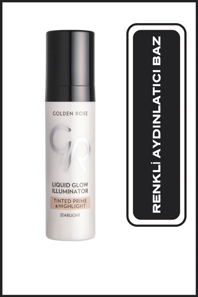 GOLDEN ROSE Liquid Glow Illuminator Renkli, Aydınlatıcı ve Parlak Makyaj Bazı 30 ml