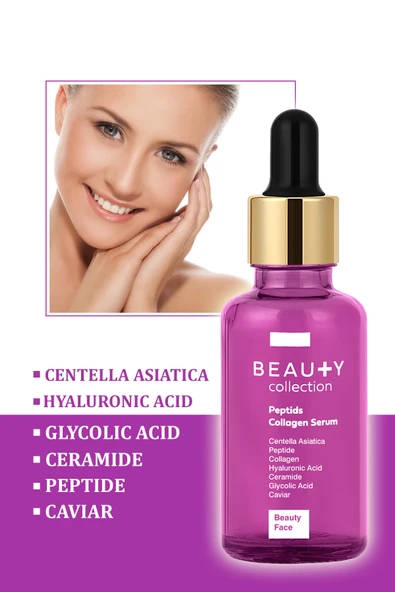 BEAUTY COLLECTİON Peptids Collagen Cilt Yenileyici Kırışıklık Önleyici Onarıcı Besleyici Serum - 4