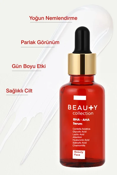 BEAUTY COLLECTİON Peeling Etkili Cildi Ölü Hücrelerden Arındıran Aydınlatıcı Özellikli Bha-aha Serum - Resim 3