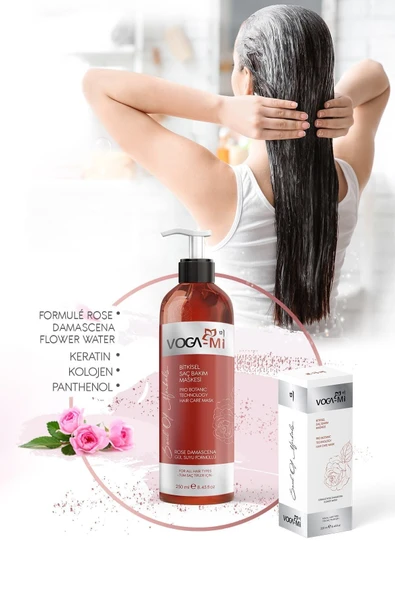 VOGAMI Bitkisel Güçlendirici, Besleyici Ve Onarıcı Saç Bakım Maskesi 250 ml - 6