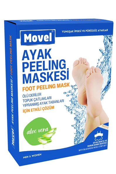 MOVEL Ayak Peeling Maskesi Çorap Tipi Ölü Derileri Soyan Peeling Çorabı Yüz Temizleyici Tonik Hediyeli - 4