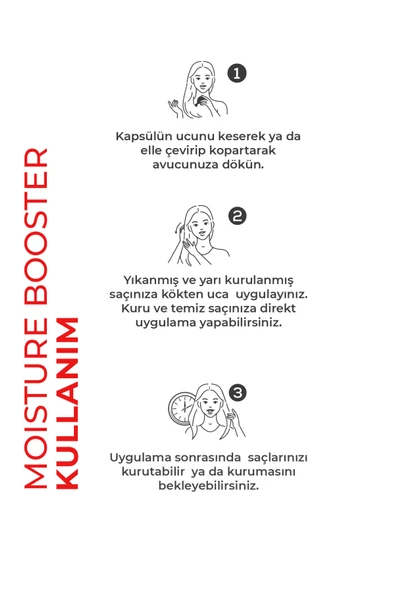 YEŞİLMARKA Saç Vitamini - Moisture Booster Hyaluronik Asit Ve Kolajen Içeriği Saç Bakım Yağı 30 Kapsül - Resim 3