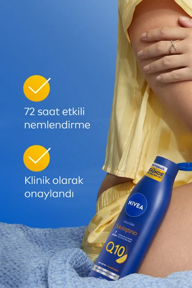 NIVEA Q10 Sıkılaştırıcı Vücut Sütü 400ml, C Vitamini,Kolajen,72 Saat Nemlendirici,Kuru Cilt Tipleri - 4