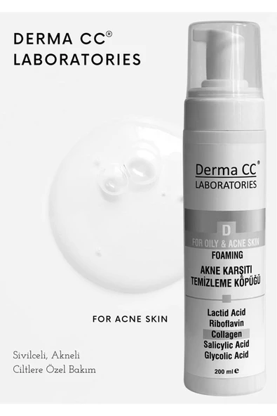 DERMA CC LABORATORIES Dema Cc Laboratorıes Foaming - Yüz Temizleme Köpüğü Sivilceli Cilt 200 ml - 2