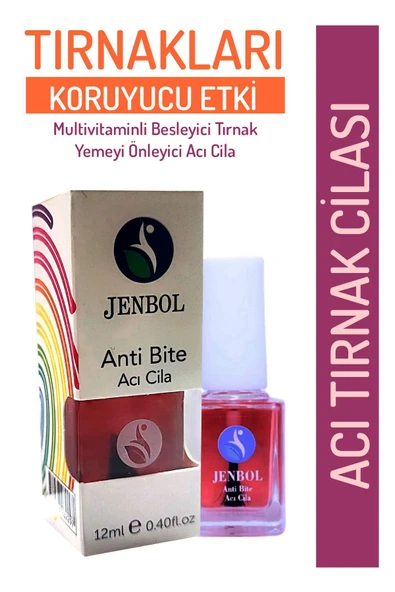 JENBOL Multivitaminli Tırnak Yemeyi Önleyici Acı Cila (ŞEFFAF) Oje