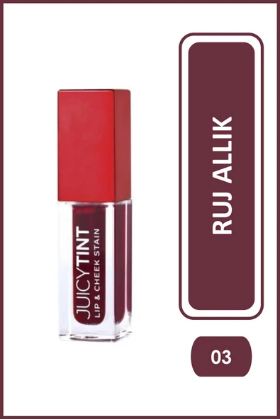 GOLDEN ROSE Juicy Tint Lip & Cheek Stain No:03 Ruby Rose ürün görseli