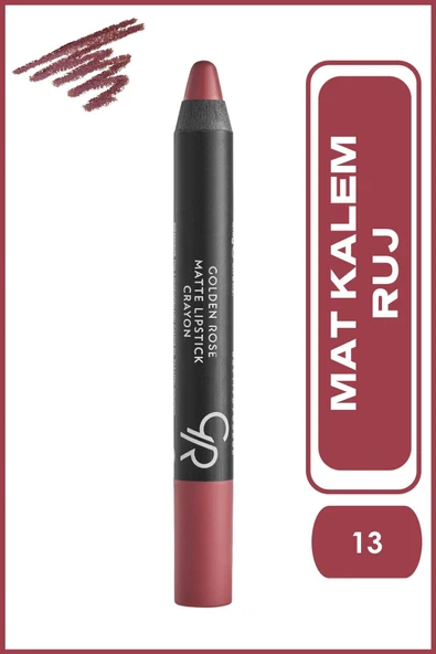 GOLDEN ROSE KALEM RUJ MATTE LİPSTİCK CRAYON NO:13-