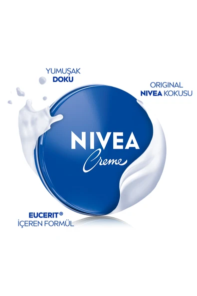 NIVEA Creme Nemlendirici Bakım Kremi 250 ml,Eucerit, El,Yüz,Vücut İçin,Paraben İçermez, Tüm Cilt Tipleri - 2