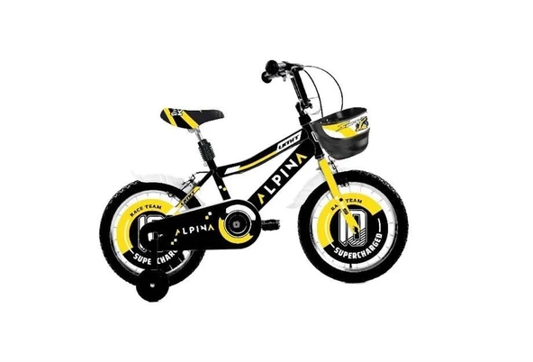 ÜMİT 1647 ALPINA-M-BMX-V ERKEK ÇOCUK BİSİKLETİ 16 JANT SİYAH SARI - 1