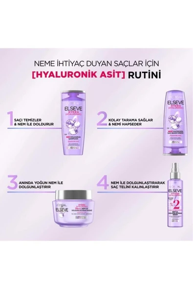 ELSEVE Şampuan Hydra Hyaluronic Nem Hapseden 360 ml - Resim 6
