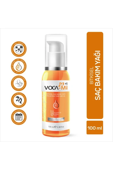 VOGAMI Bitkisel Saç Bakım Yağı - Hızlı Uzama , Dökülme Karşıtı Detoks Etkili 100ml