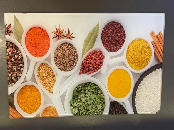 Coşev Temperli Kırılmaz Cam Kesim Panosu 20x30cm Desen1